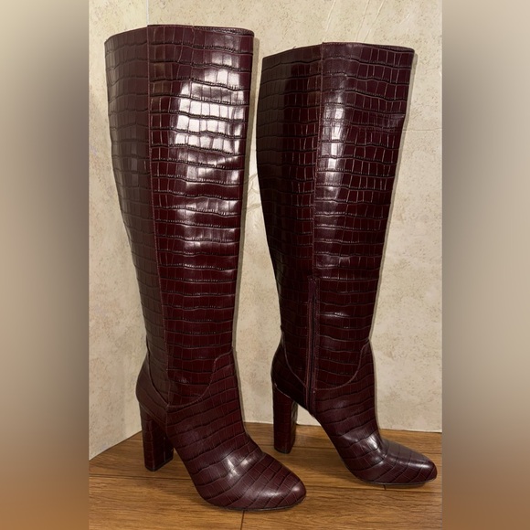 Antonio Melani Leather Boots Crocodile print size 10M - Picture 5 of 16